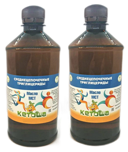 Масло МСТ Кетоша, кокосовое (среднецепочечные триглицериды MCT Oil, кето диета) 2 шт - 500мл - фото 14088